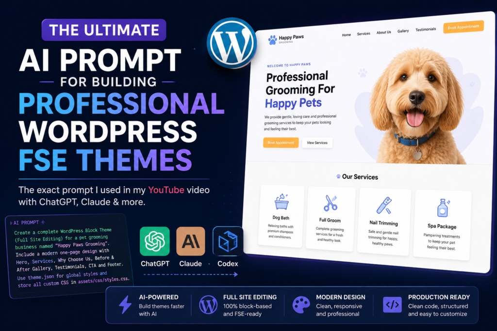 The Ultimate AI Prompt for Building Professional WordPress FSE Themes